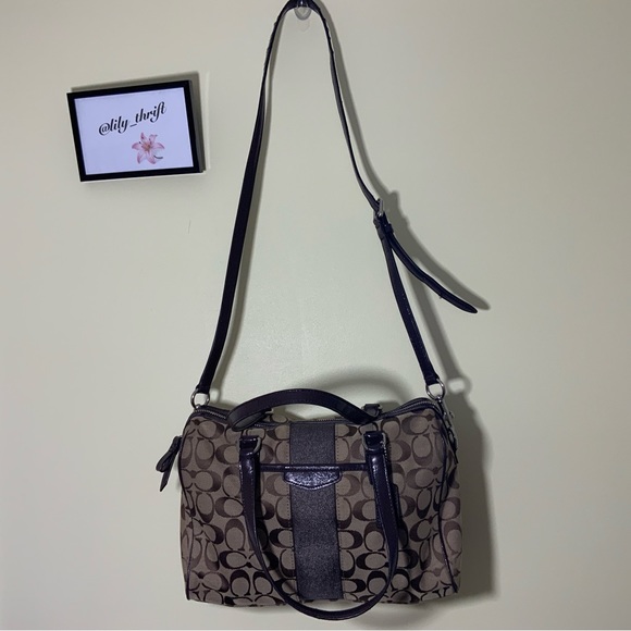 Coach Handbags - Coach Signature Stripe Handbag